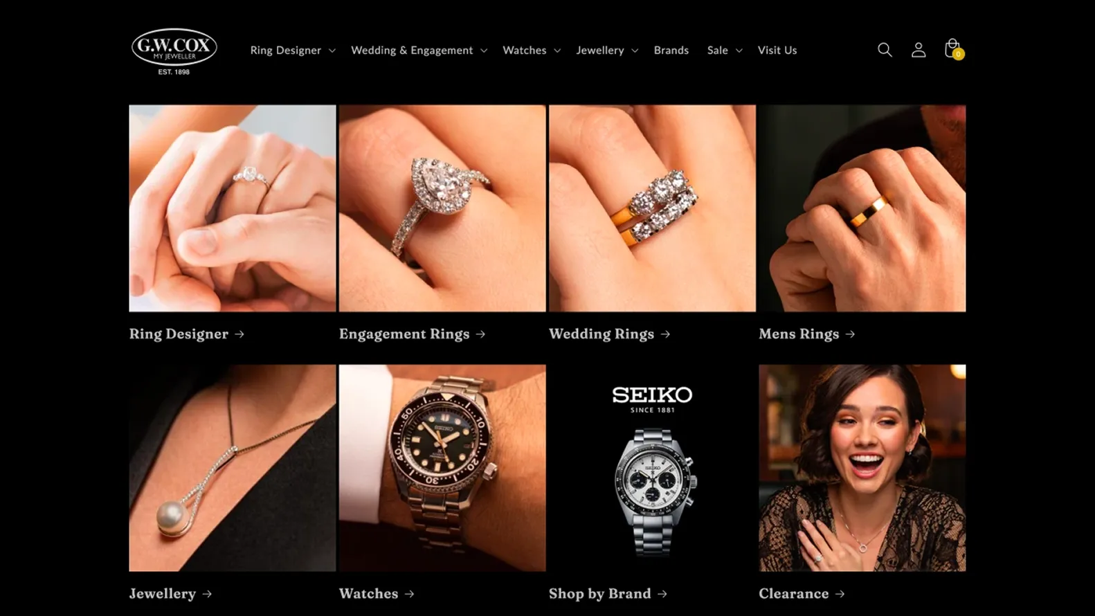 Shopify Jewelry Website with Diamond Feed and Ring Builder Australia