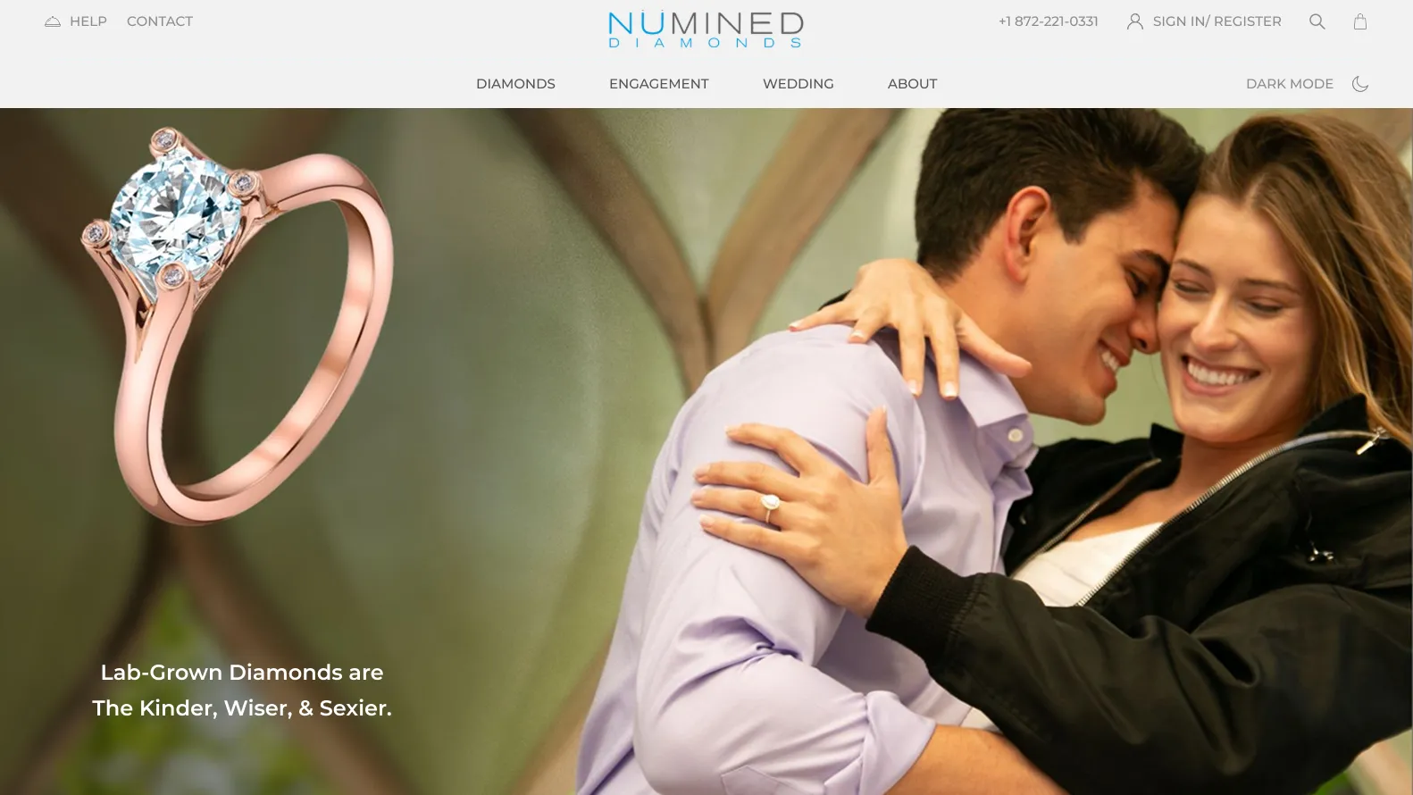 Lab-Grown Diamond Jewelry Website Design for Numined Chicago