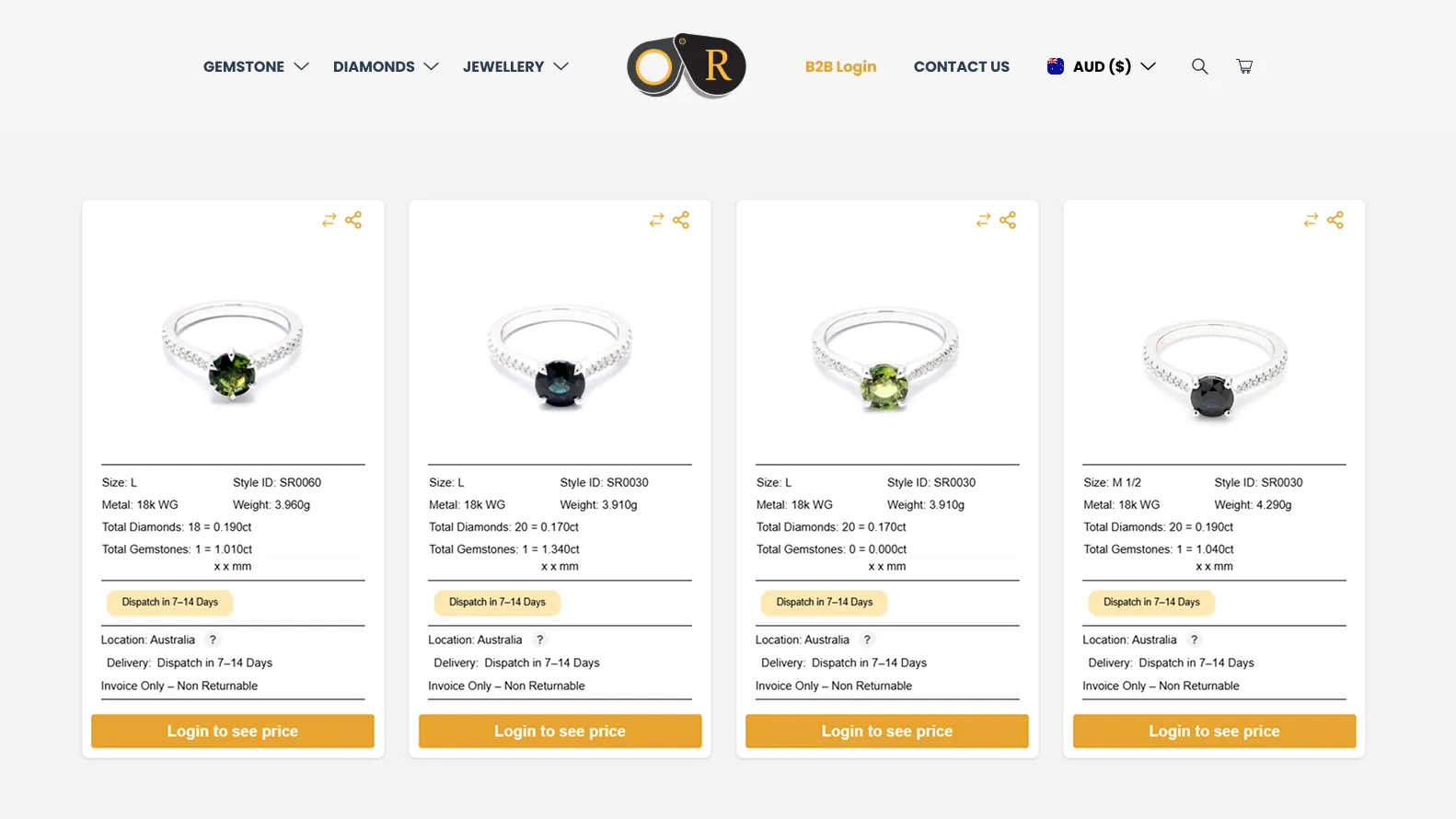 B2B wholesale diamond portal