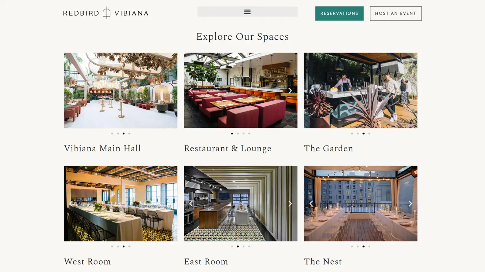 Upscale Restaurant and Events Venue Website Design
