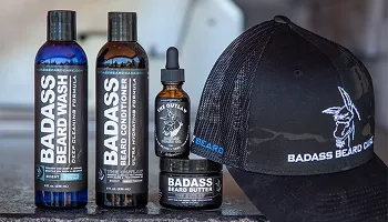 beard care ecommerce website design Badass Beard Care