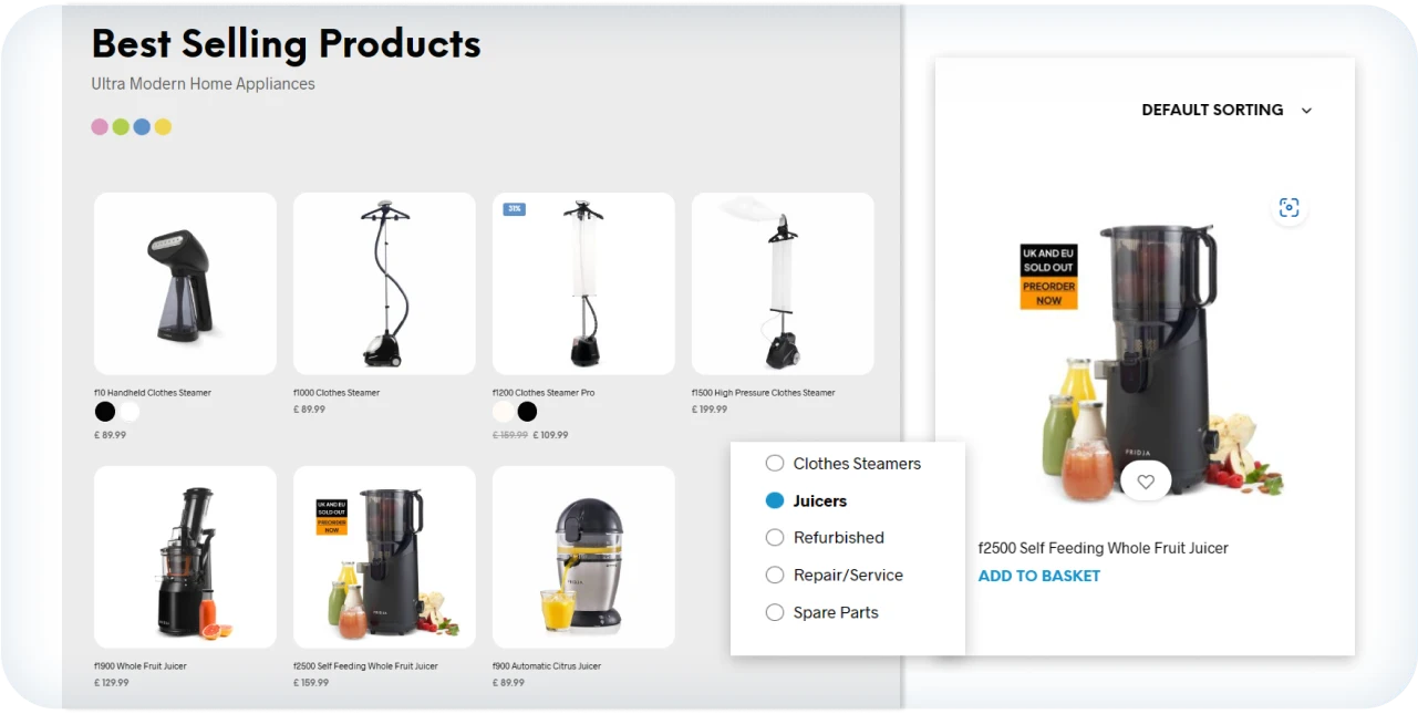 Home Equipment Online Store Website Design 4 php based development