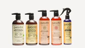 hair care ecommerce website design Purador shampoo brand