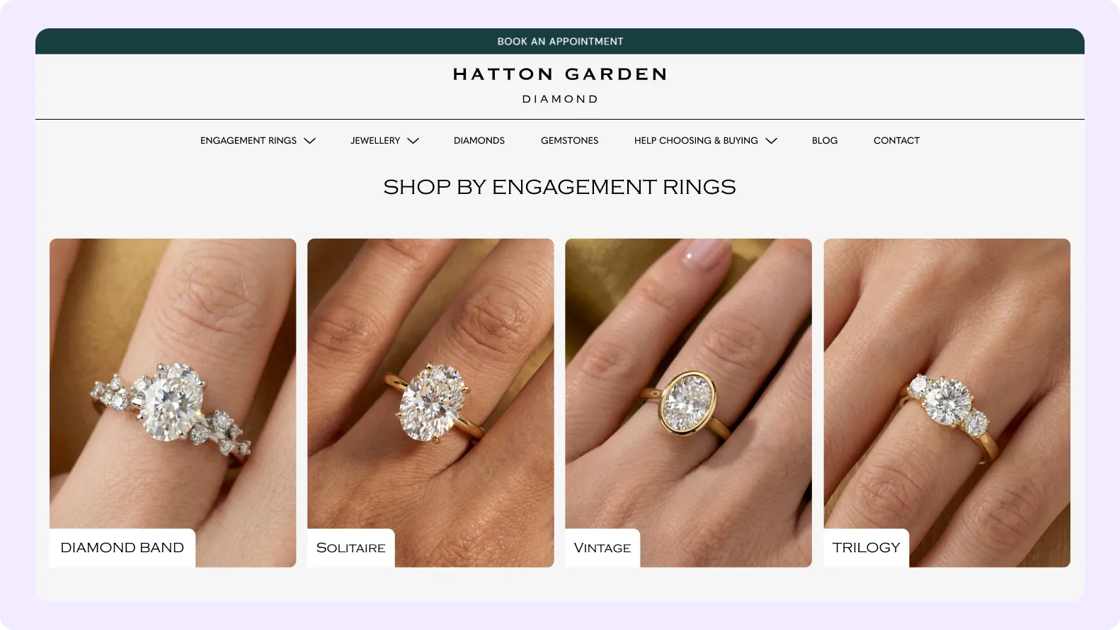 Jewelry Commerce Platform Development for Hatton Garden Diamond