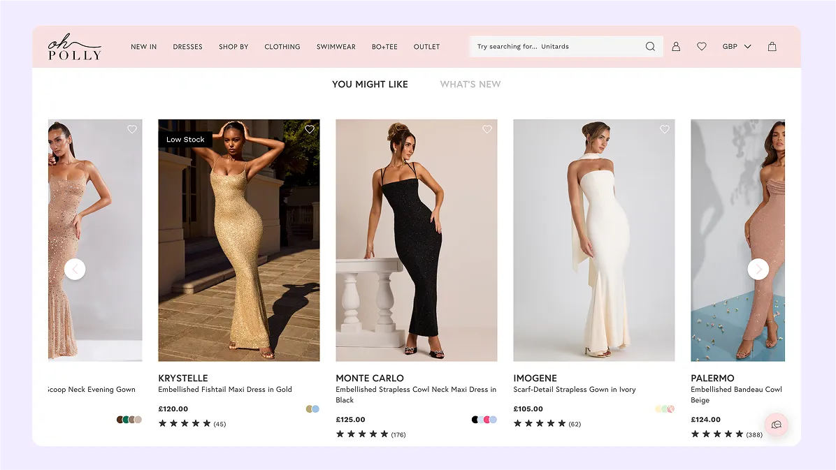 Luxury fashion eCommerce website showcasing premium clothing and collections