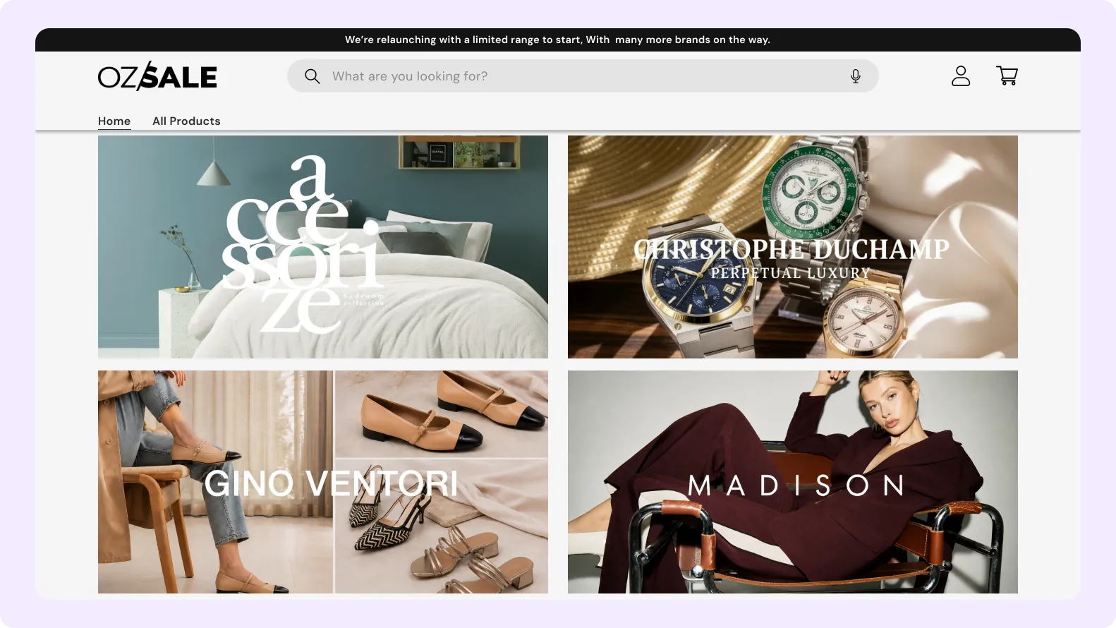 Retail Ecommerce Retail Fashion Website OZSale