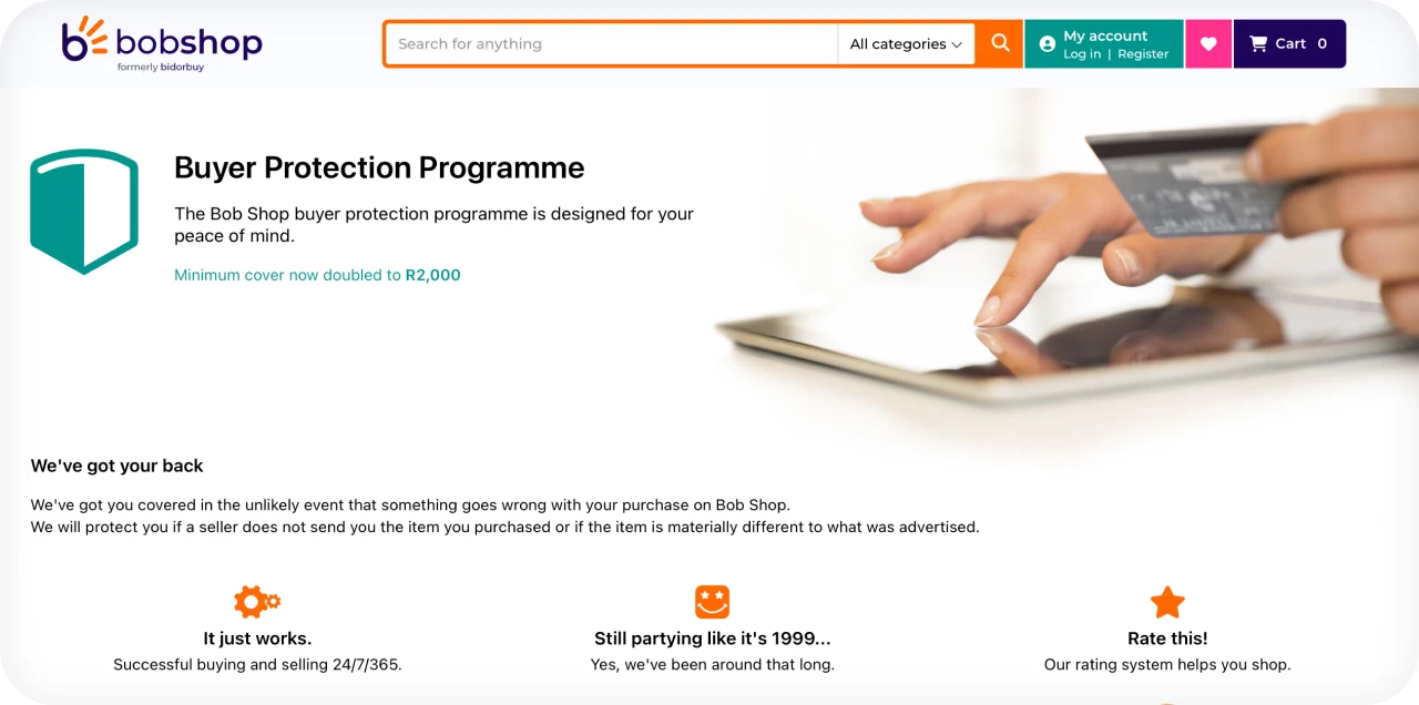 Secure e-commerce website development for Bob Shop with payment gateway integration and user protection