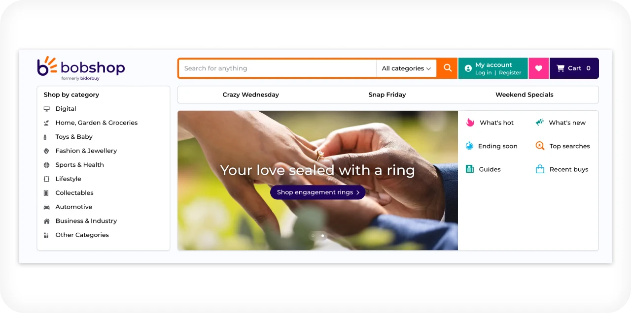 E-Commerce Store Design - Online Shopping Platform 4 Custom e-commerce website development for Bob Shop with advanced product filtering and UI design
