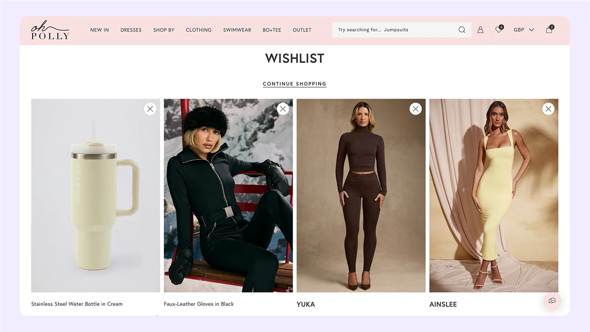 Shopify website for fashion brand with clean layout and product categories