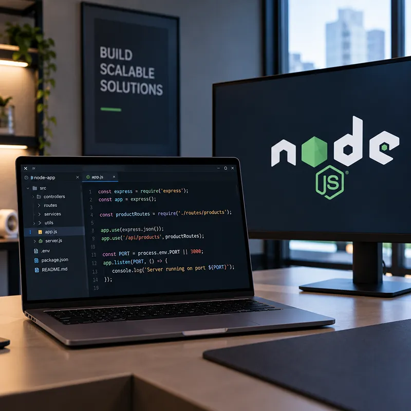 nodejs development and website design services