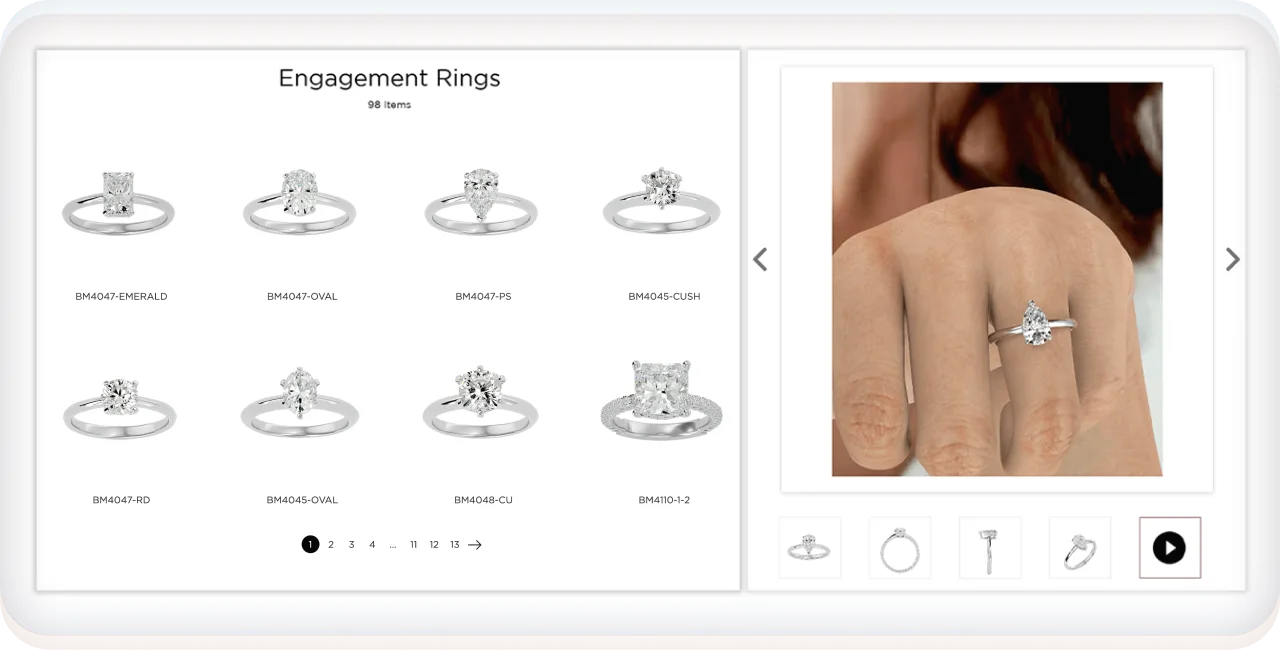 Jewelry e-commerce website development