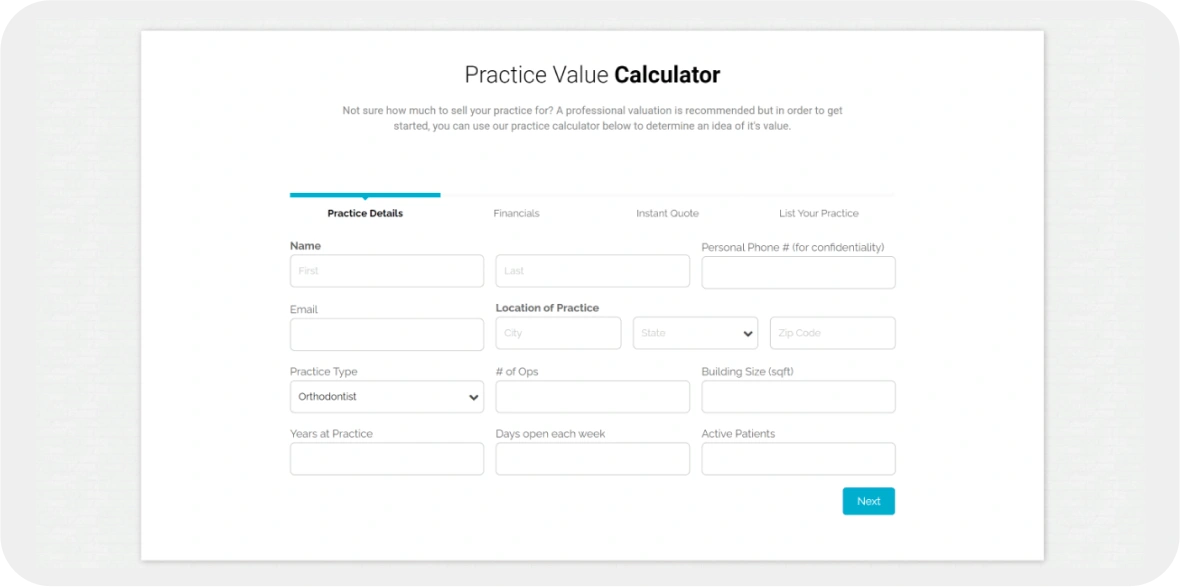 practice value calculator